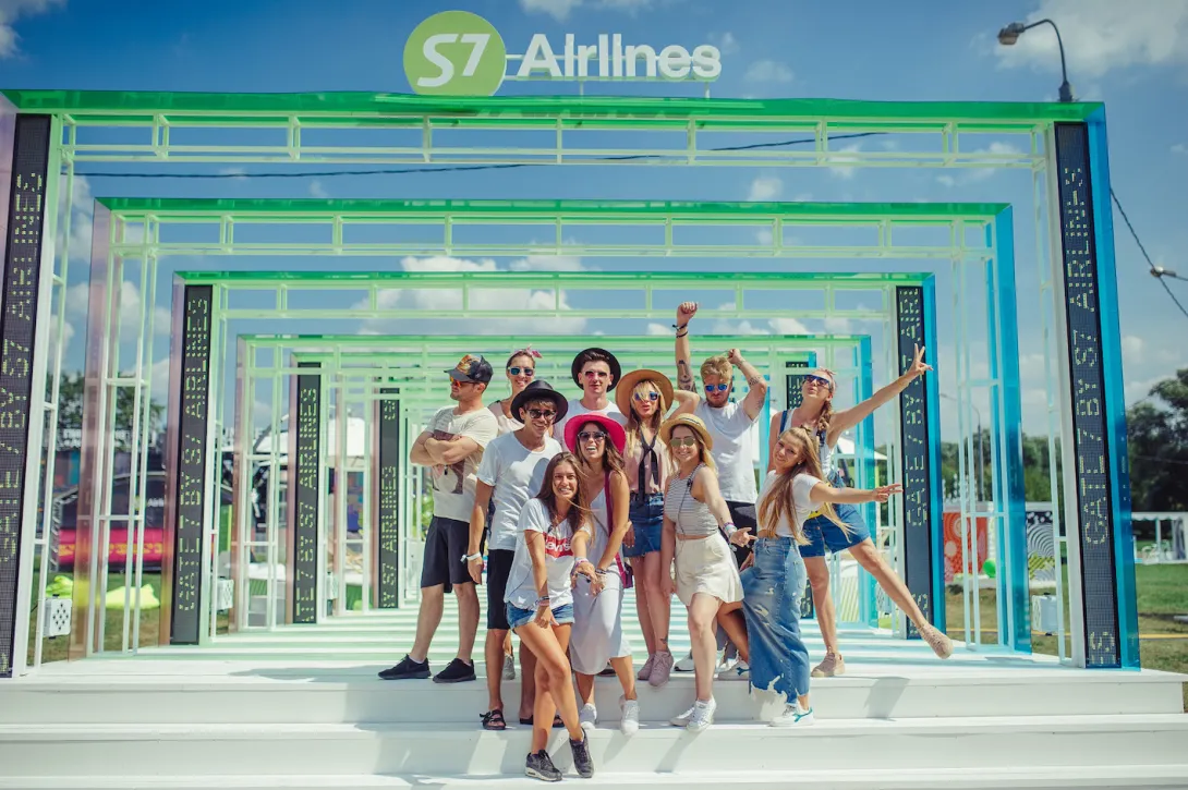 S7 Airlines Gate7 branded space at Summer Fest