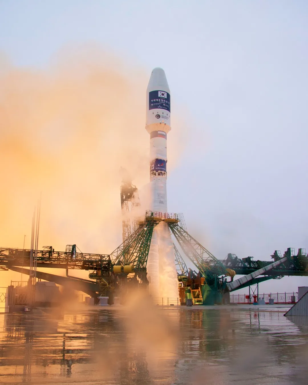 Space Rocket launch in Kazakhstan