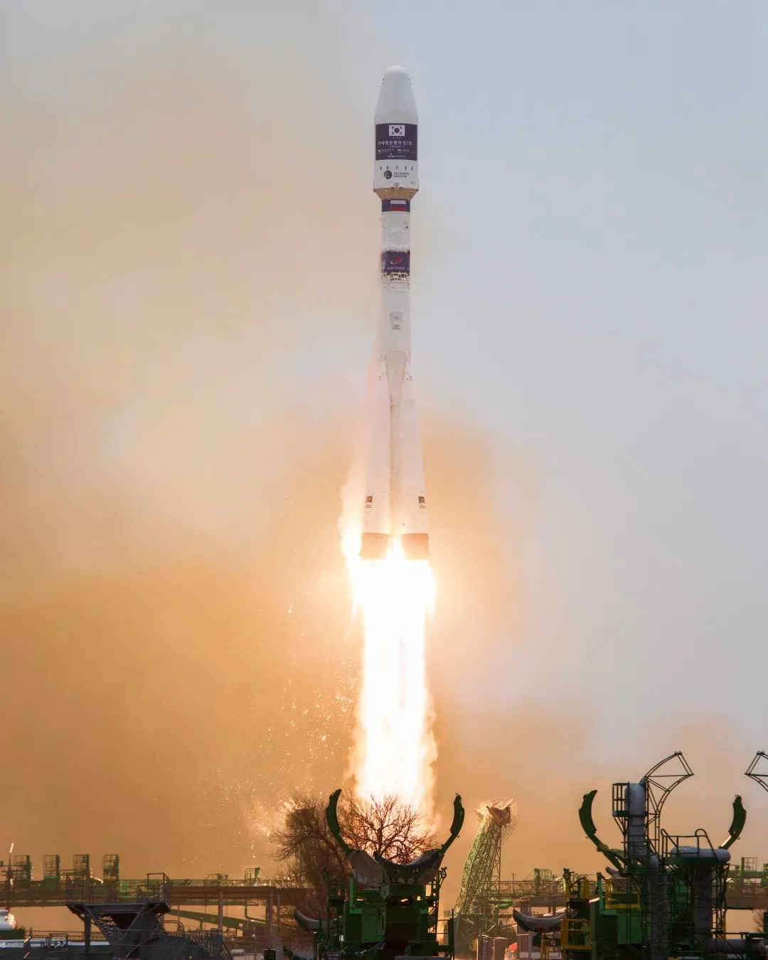 Space Rocket launch in Kazakhstan