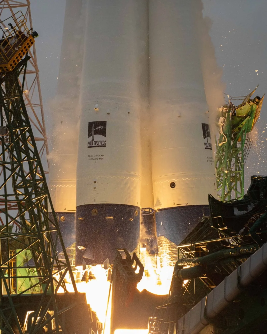 Space Rocket launch in Kazakhstan